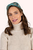 POWDER EMBROIDERED VELVET HEADBAND - SWOOPING SWALLOWS