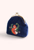 POWDER VELVET COIN PURSE - ELEGANT FOX