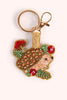 POWDER BEADED KEYRING - HEDGEHOG