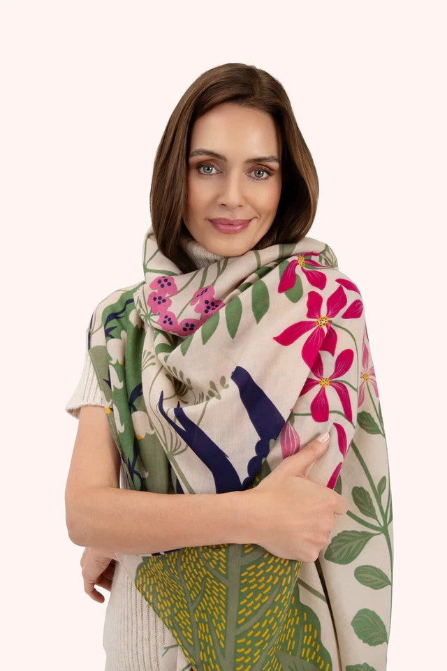 POWDER PRINT SCARF - SWOOPING SWALLOWS