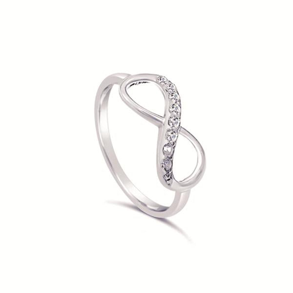 STONES & SILVER INFINITY CZ RING [SZ:10]
