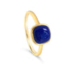 STONES & SILVER YELLOW GOLD LAPIS DARIA RING [SZ:8]