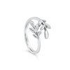 STONES & SILVER OLIVE LEAF OPEN RING [SZ:8]
