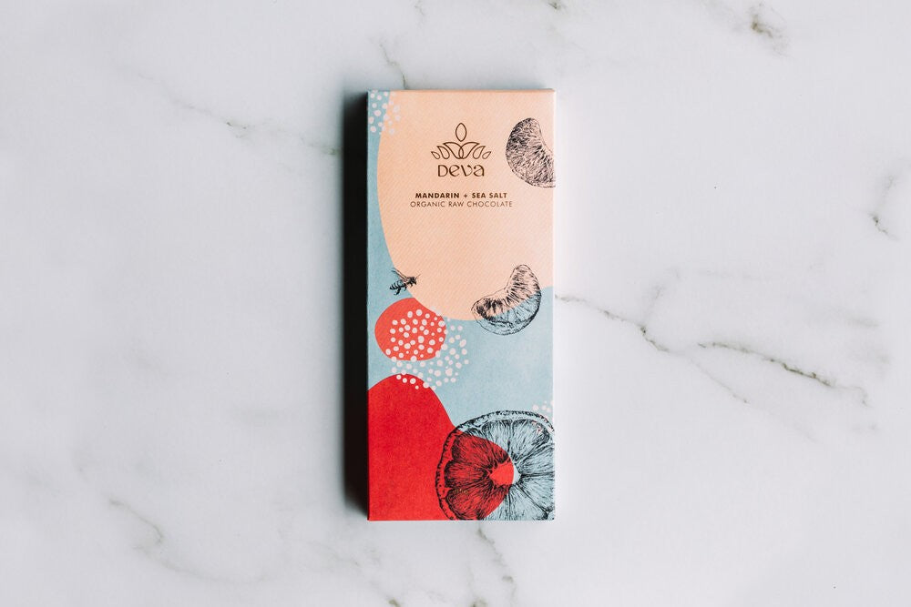 DEVA CACAO 85g MANDARIN & SEA SALT 