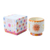 PADDYWAX ADOPO 8oz  HANDPAINTED SUN CERAMIC CANDLE - ORANGE BLOSSOM