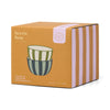 HERE'S HOW THE BELLA SET OF 2 DIPPING BOWLS - GREEN & BLUE STRIPE