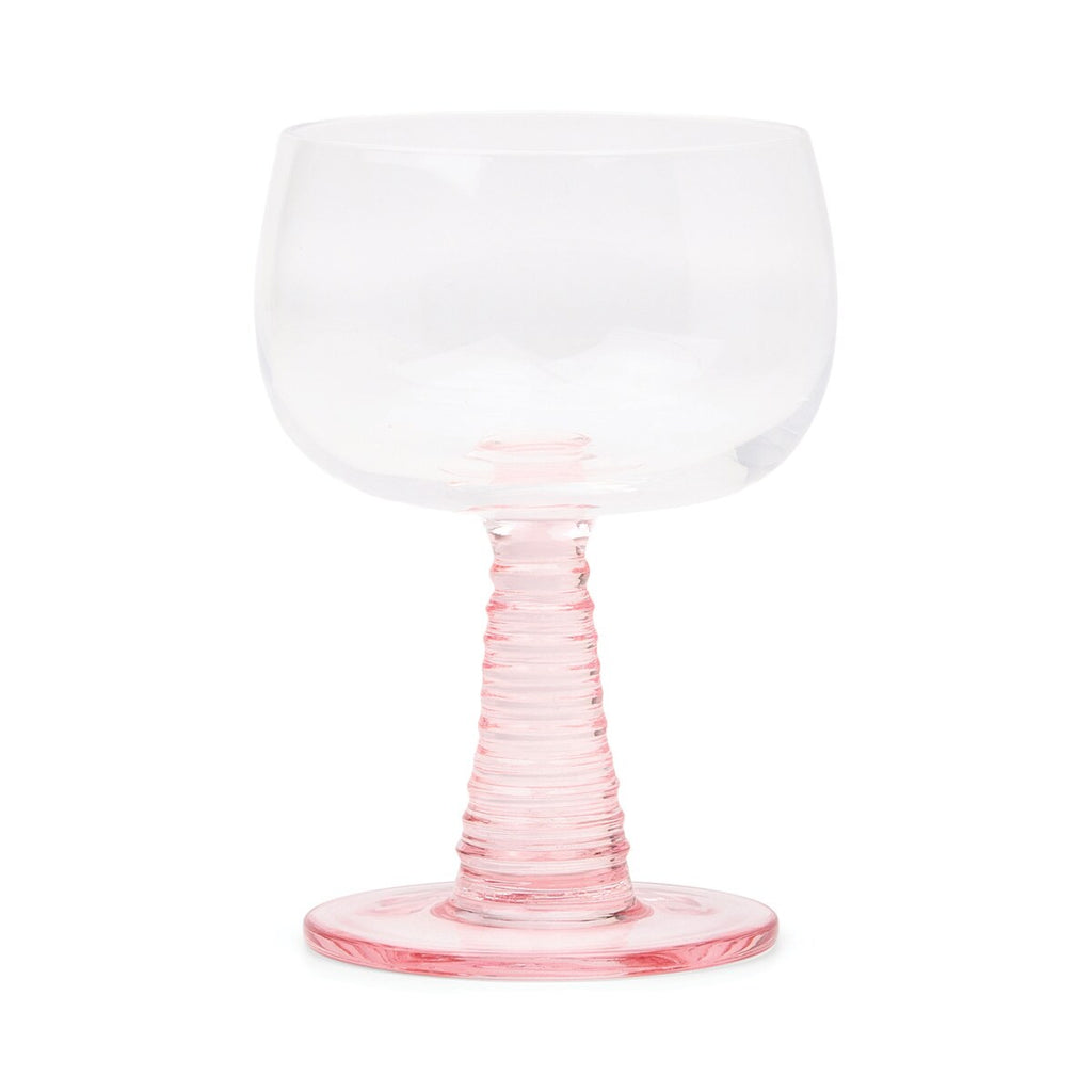 HERE'S HOW THE ROMY SET OF 2 WINE GLASSES - BLUSH