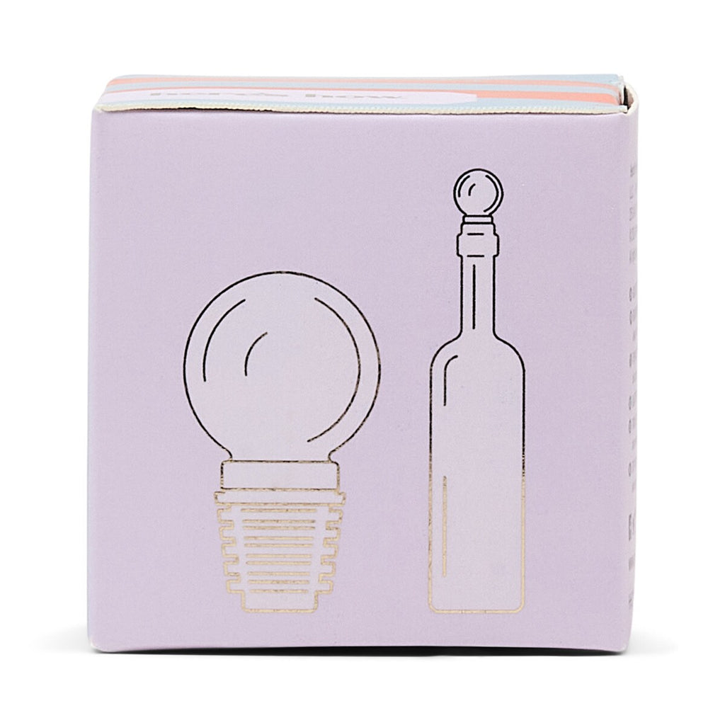 HERE'S HOW THE MOONY GLASS BOTTLE STOPPER - LILAC