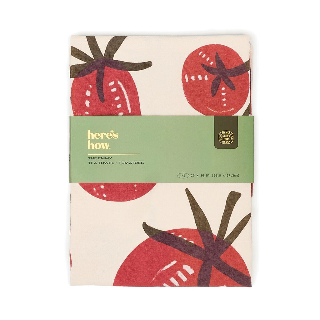 HERE'S HOW THE EMMY TEA TOWEL - TOMATOES