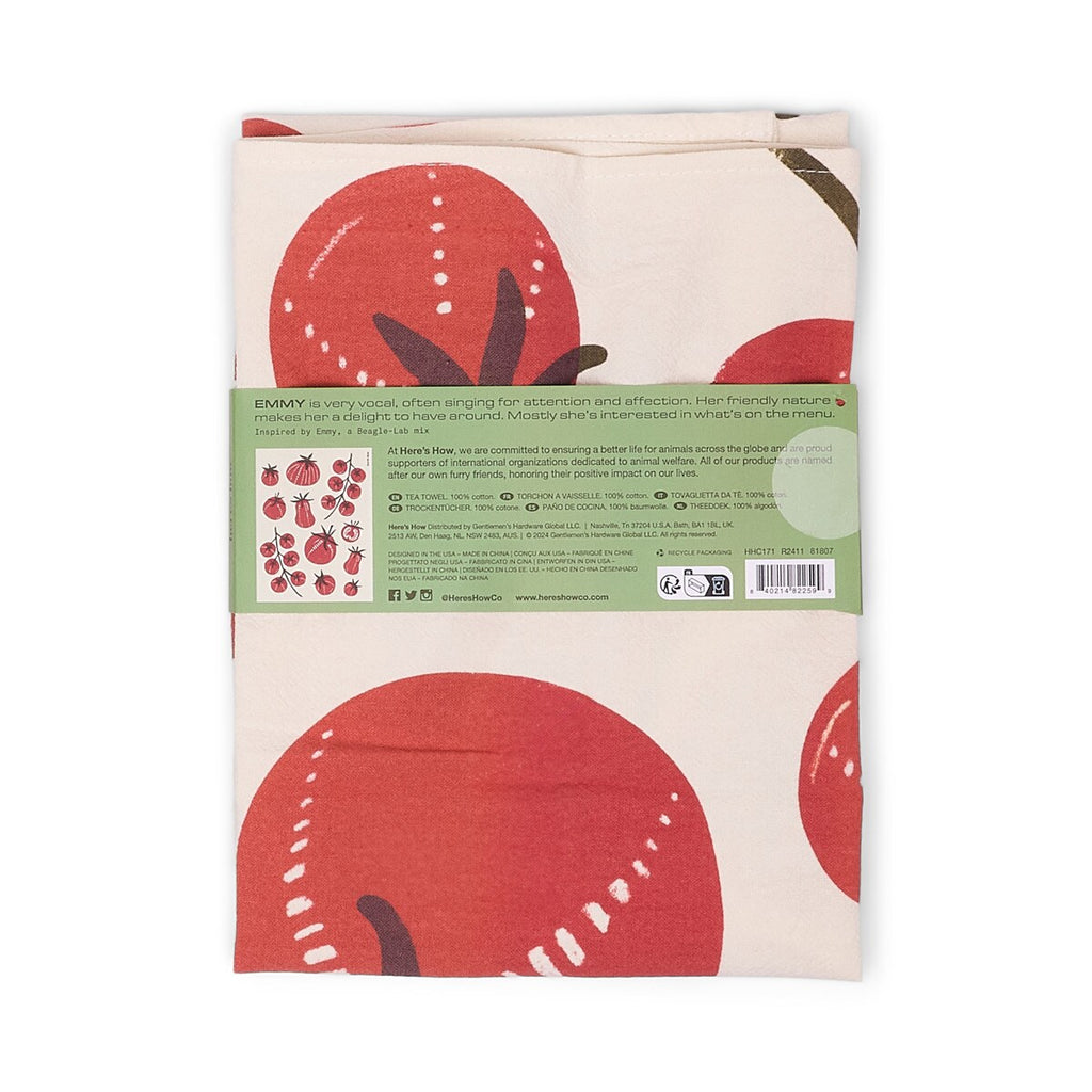 HERE'S HOW THE EMMY TEA TOWEL - TOMATOES