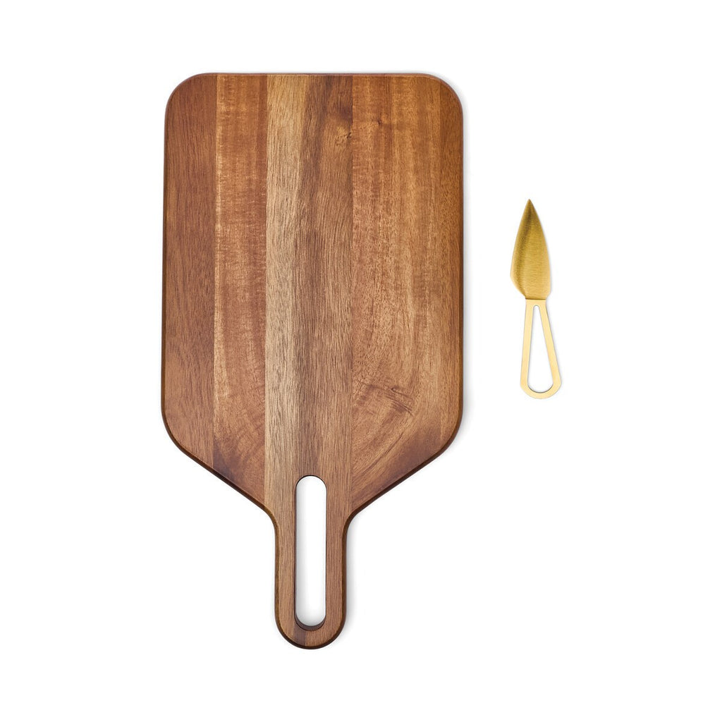 HERE'S HOW THE GARTH CHEESE BOARD & KNIFE SET