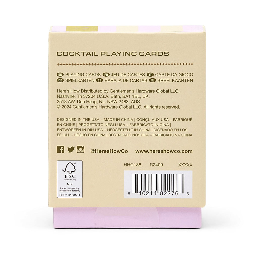 HERE'S HOW COCKTAIL PLAYING CARDS