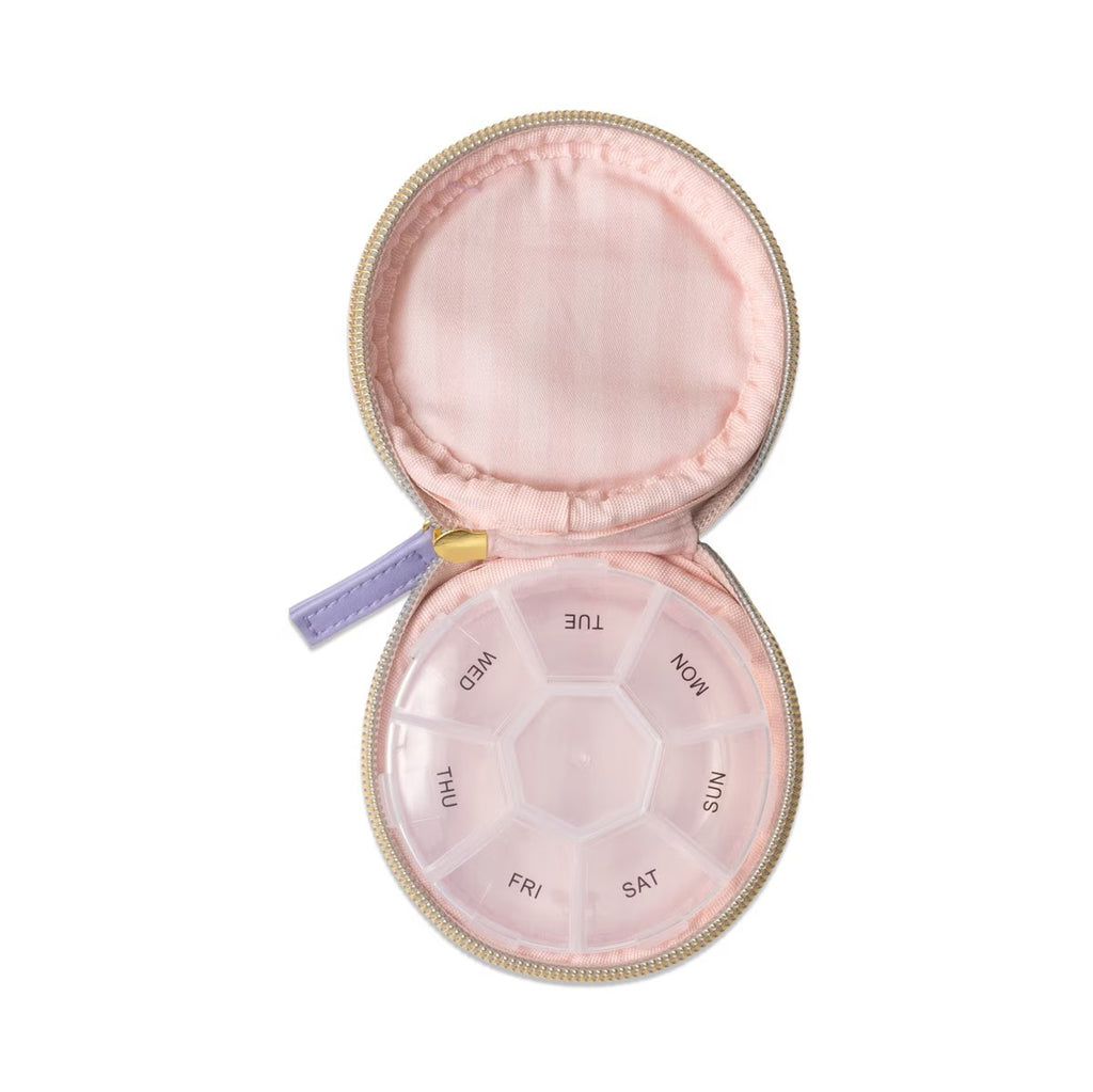 DESIGNWORKS INK VEGAN LEATHER PILL CASE - PURPLE VINTAGE FLORAL