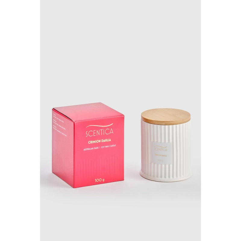 SCENTICA SIGNATURE 300g CANDLE - CRIMSON DAHLIA