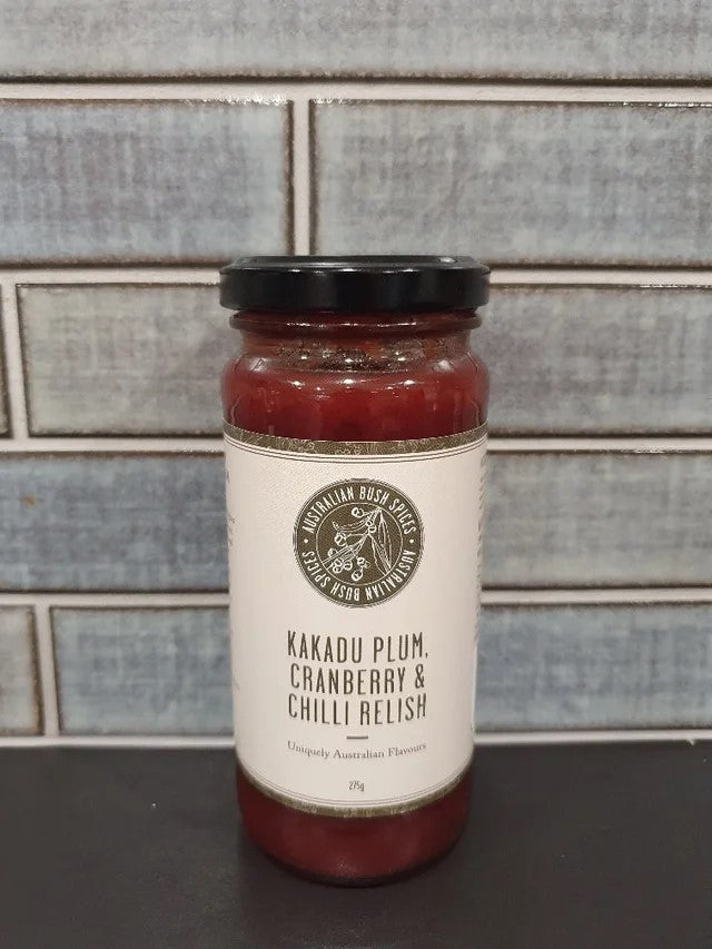 AUSTRALIAN BUSH SPICES KAKADU PLUM, CRANBERRY & CHILLI RELISH 275g