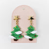 URBAN PRODUCTS CHRISTMAS EARRINGS - TREE WITH STAR