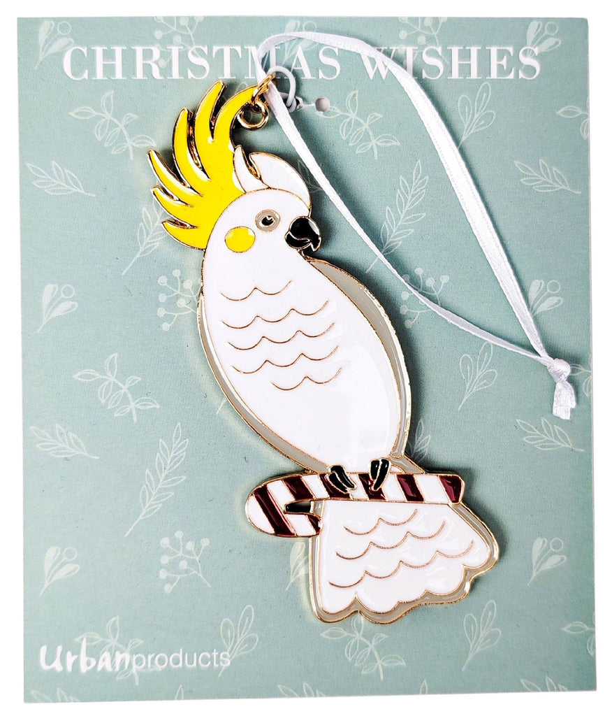 URBAN PRODUCTS CHRISTMAS HANGING DECORATION - AUSTRALIAN COCKATOO