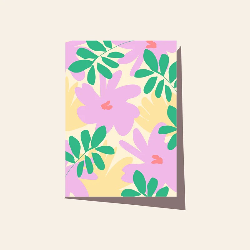 ELM PAPER GREETING CARD - FLORAL LEMON