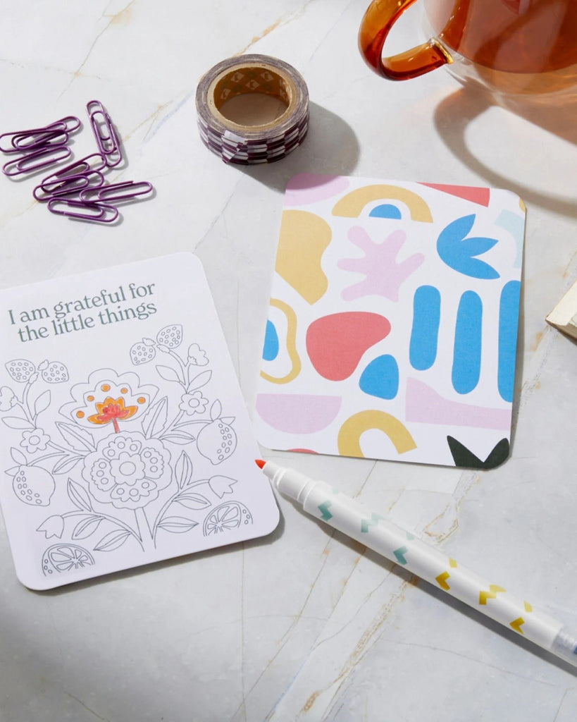 JOURNEY OF SOMETHING COLOUR YOUR OWN AFFIRMATION CARDS