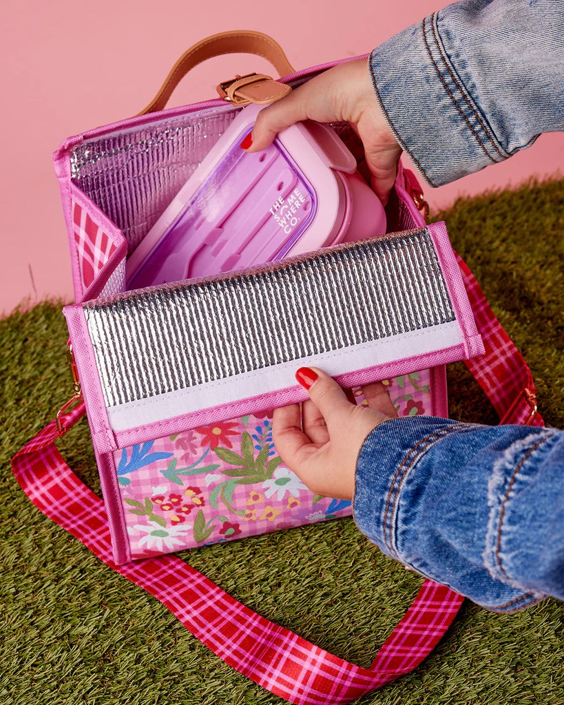 THE SOMEWHERE CO. LUNCH SATCHEL - FLOWERBURST