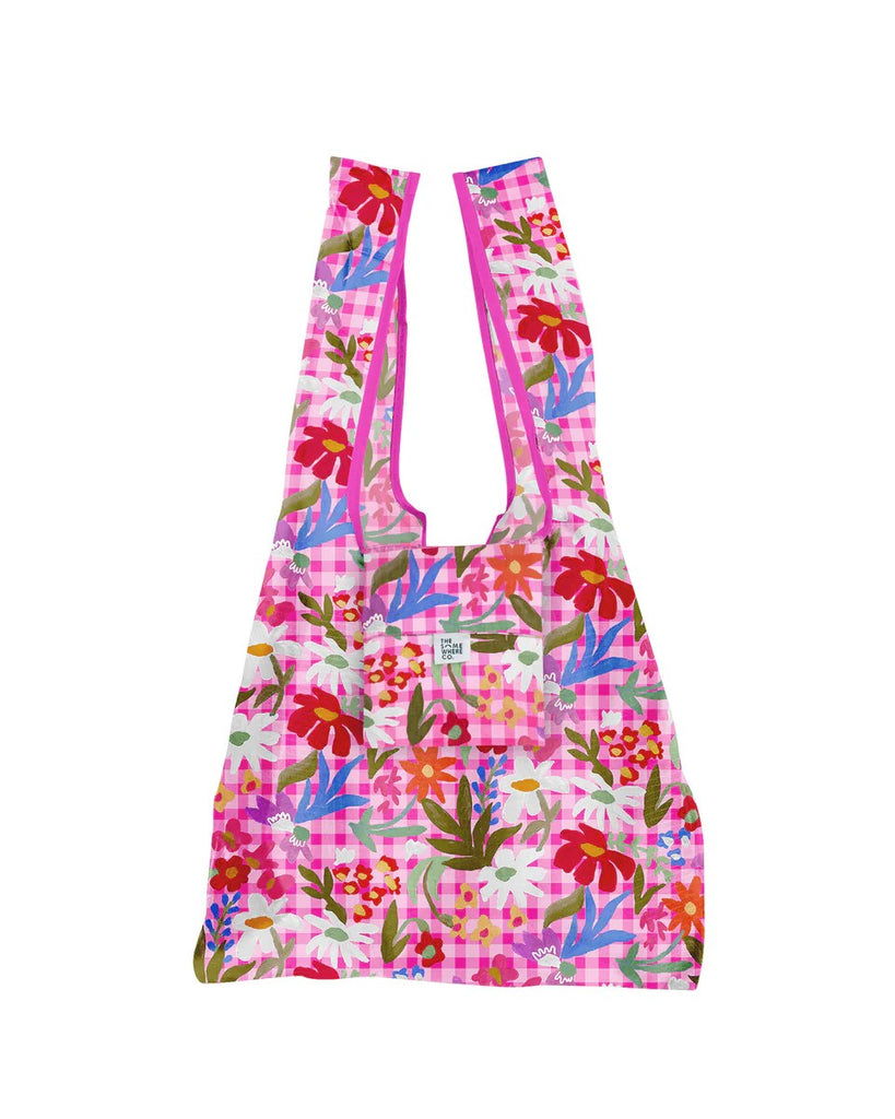 THE SOMEWHERE CO. REUSABLE SHOPPING BAG - FLOWERBURST