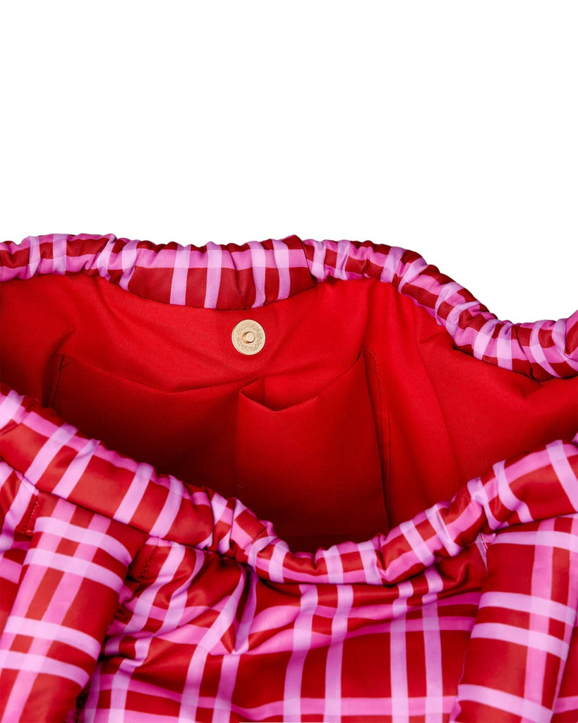 THE SOMEWHERE CO. MARSHMALLOW MIDI TOTE - RASPBERRY LEMONADE