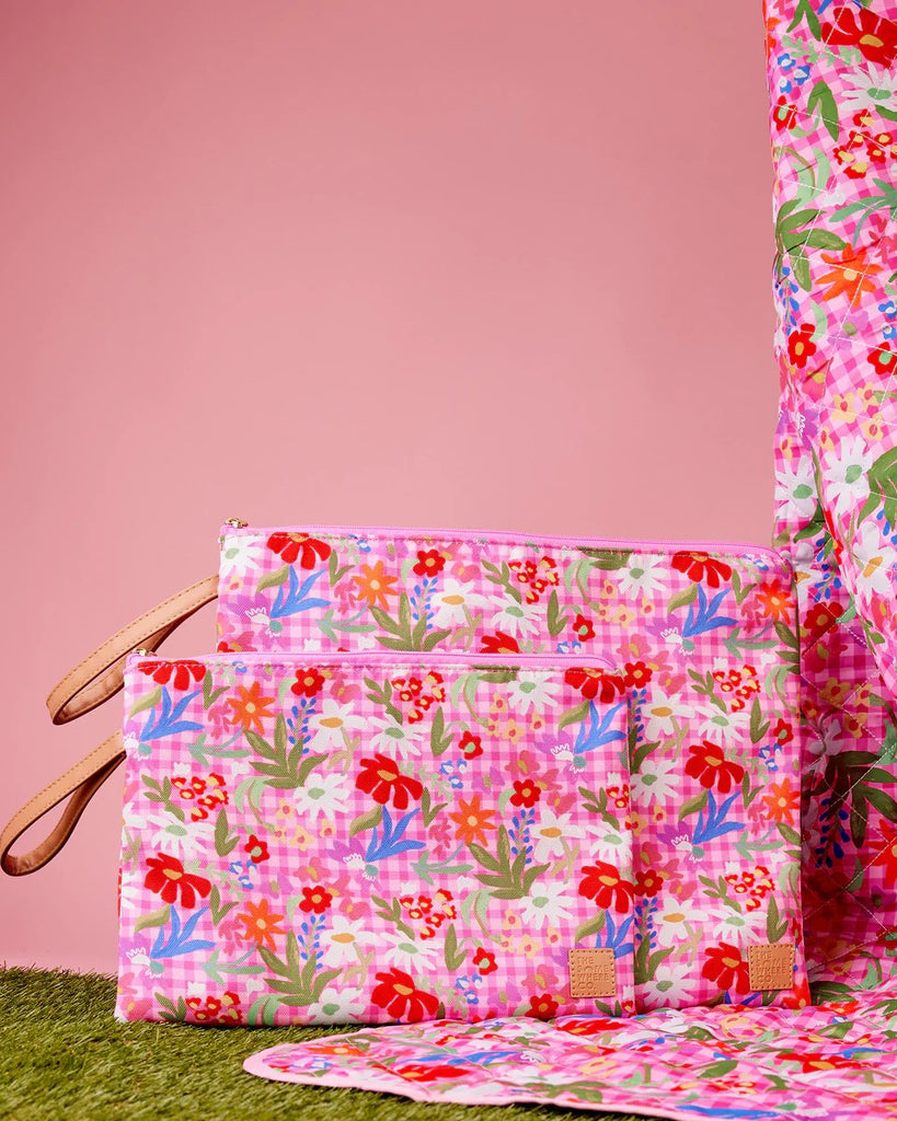 THE SOMEWHERE CO. LARGE WET BAG - FLOWERBURST