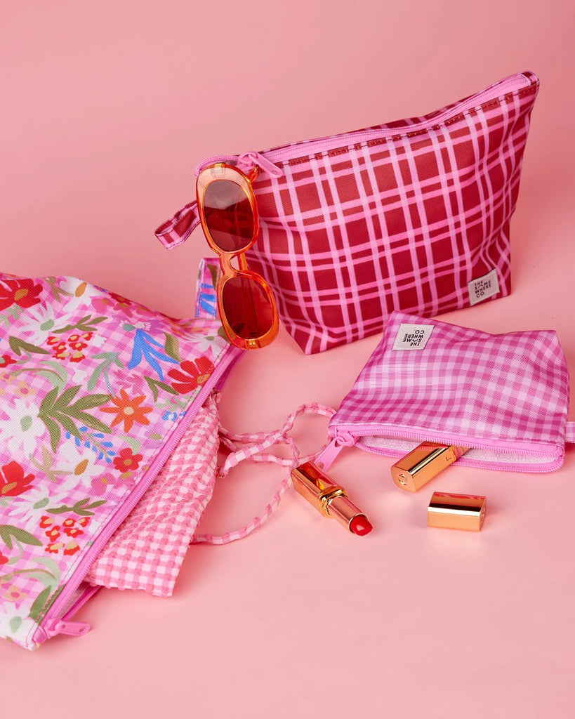 THE SOMEWHERE CO. HANDY POUCH TRIO - FLOWERBURST