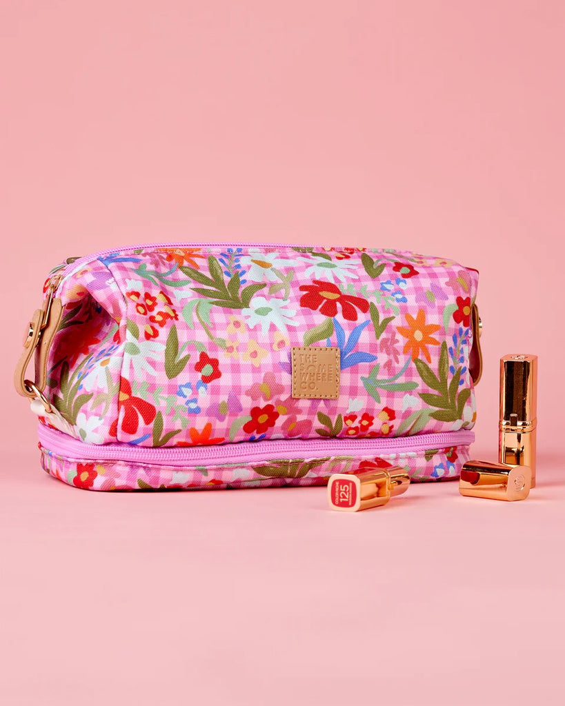 THE SOMEWHERE CO. COSMETIC BAG - FLOWERBURST