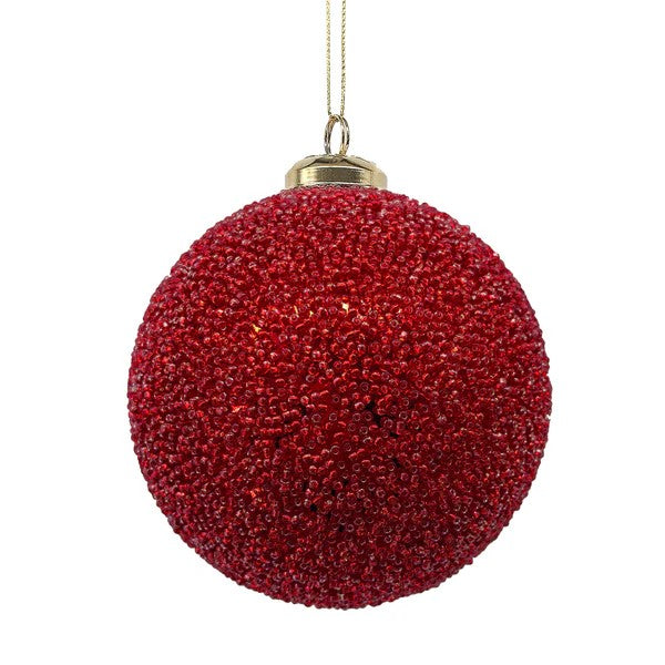 HOLLY & IVY RED CAVIAR 15cm BAUBLE