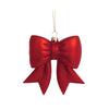 HOLLY & IVY GLASS RED BOW HANGING