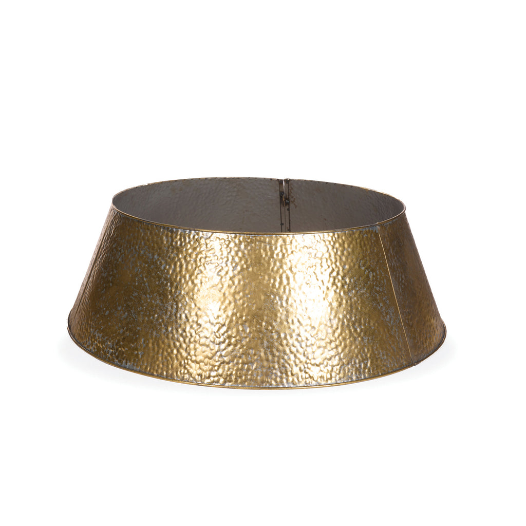HOLLY & IVY EMBOSSED GOLD TREE SKIRT