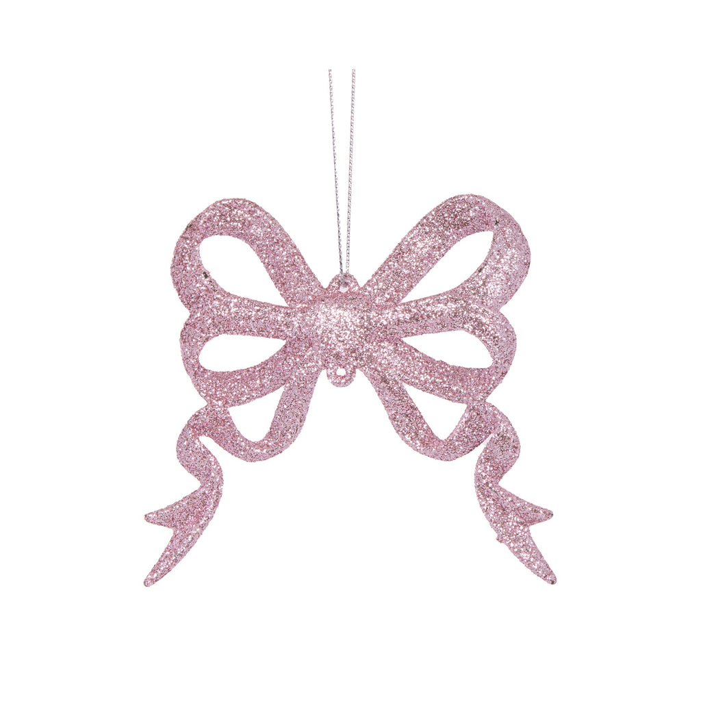HOLLY & IVY PINK GLITTER BOW