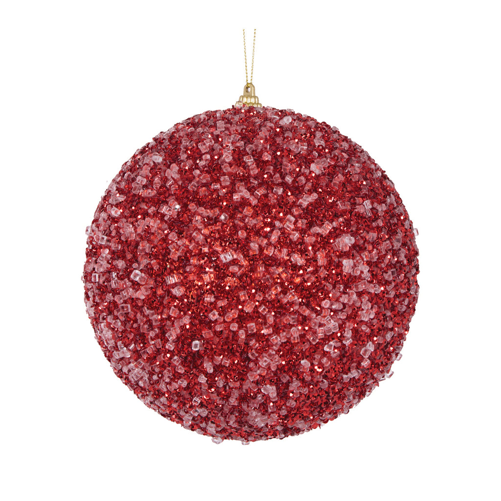 HOLLY & IVY XL RED CRYSTALS BAUBLE